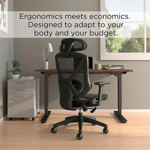 Ergonomic Mesh Task Chair With Lumbar Support And Adjustable Height For All Day Comfort in home office setting