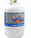 30 Pound Steel Propane Tank Cylinder With Type 1 Overfill Protection Valve OPD, DOT And TC Compliant, vacuum ready, white finish
