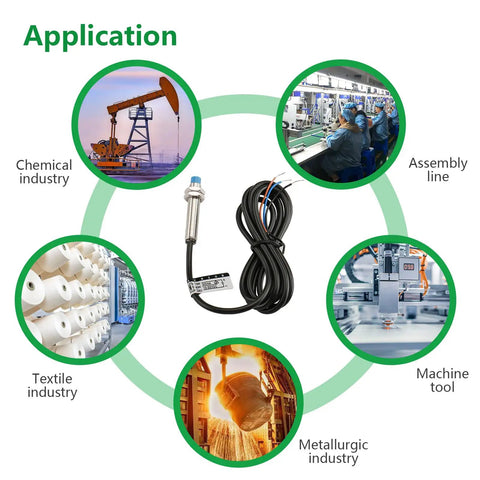 Image of an Inductive Proximity Sensor Switch M8 For 3D Printer And CNC with applications in various industries.