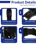Adjustable Scuba Tank Backpack With Anti Skid Design featuring nylon shoulder straps and ABS plastic support bracket details.