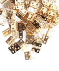 100 Piece Exquisite Mini Retro Metal Hinges Set for DIYers Jewelry Box and Wooden Cabinet Projects with 400 Screws