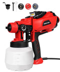 Upgraded HVLP Paint Sprayer With LED Light, 1200ml Cup, 3 Nozzles And 3 Spray Patterns shown with attachments
