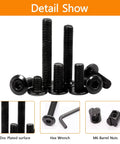Crib And Furniture Hardware Replacement Kit With 30 Hex Socket Cap Screws And Barrel Nuts For Beds And Headboards, Bolts And Nuts Set With Wrench, Durable Carbon Steel M6 Sizes 20/30/40/50/60mm For Quick, Solid Furniture Updates.