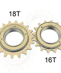Single Speed 18T Bicycle Freewheel For Half Inch By Eighth Inch Chains With Threaded Freehub Durable Steel Replacement Part
