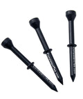 Black Three And A Quarter Inch Golf Tees For 440cc To 460cc Drivers, 10 Pack Traditional Tees For Any Golfer shown in close-up view