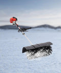 Gas Powered Handheld Sweeper Broom For Lawn Cleanup 52cc 2 Stroke Engine Two Point Three HP Portable Gasoline Powered Sweeping Machine With Fuel Tank Built To Last Durable ABS Aluminum Build Easy Start And Debris Removal, sweeping snow