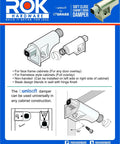 Diagram of 25 Pack Soft Close Cabinet Dampers for Cabinet Doors, Compact Soft Close Cabinet Adapter, showing installation options.