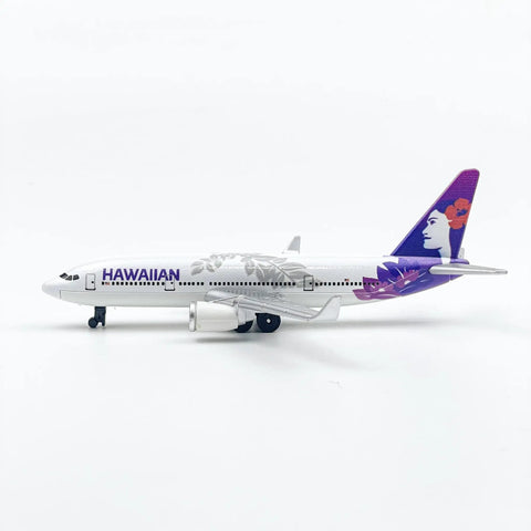 Hawaiian Model Airplane Die Cast Fuselage Alloy Body With Plastic Wings True To Scale Showpiece For Collector Display
