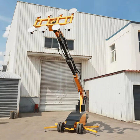 Electric Hydraulic Robot Glass Lifter With Kickass Suction Grips For Heavy Marble Slabs And Big Glass Panels making panel work easier.
