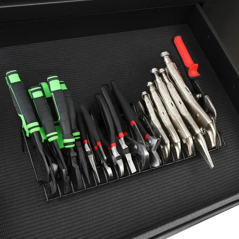 Pliers Holder Organizer For Garage And Workshop 16 Piece Pliers Rack With Three Quarter Inch Slots in drawer