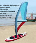 4.2 Square Meter Windsurf Wing Foil Inflatable Handheld Wing for wind foiling surfing on beach with paddle board