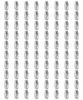 Stainless Steel Ball Chain Connectors For Window Blinds, 4.5mm Beaded Pull Cord Clips, DIY Ready Replacement Clips For Roller, Roman, And Vertical Blinds, 100 Pack