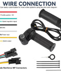 Full Twist Throttle With 2 Keys Plug And Play For Ridstar Q20 Series Waterproof Ebike Throttle Grip Kit with wire connections