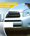 Toyota RAV4 Front Bumper Tow Hook Cover Right Passenger Side Direct Fit Replacement For 2006 2007 2008 With White Finish And OEM Style Cap
