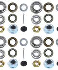 4-Set 7000 Lb Boat Trailer Axle Bearing Kit For 1.25 To 1.75 Inch Tandem Axles On D42 Spindle With 25580 And 14125A Bearings