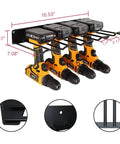 Power Tool Organizer Rack For Two Pack Wall Mount Garage Storage For Handheld And Power Tools Durable Metal Drill Holder