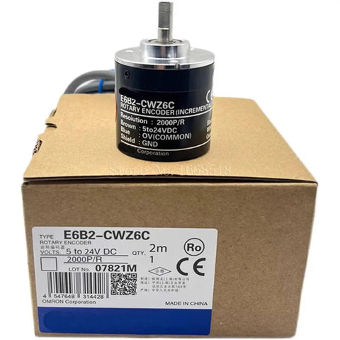 Optical Rotary Encoder 20 To 2500 P/R 5-24V 70mA A/B/Z Outputs Top-Notch Incremental Encoder For Robotics CNC Motor Control And Automation 1800 1024 1000 600 500 400 360 200 100 60 40 30 20P/R, black E6B2-CWZ6C on box