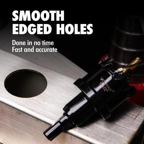 Heavy Duty 1 Inch Tungsten Carbide Tipped Hole Saw Drill Bit For Hard Metal And Sheet Metal Cutting on metal surface