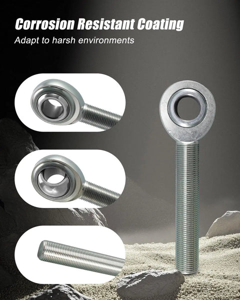 Heavy Duty 3/4 In Right Hand Shank With Jam Nut Heim Joint Rod End showcasing corrosion-resistant coating and precision bearings.