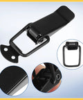 Universal Car Bumper Security Hook Lock Clips Quick Release Fasteners 105x33mm 2 Pack shown in black close-up view