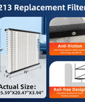 213 Replacement Air Filter MERV 13 Fits 20X25X4 HVAC Furnace Filter Actual Size 20.47X25.6X3.94 with anti-friction design