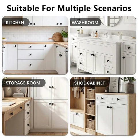 Versatile kitchen, washroom, storage, and shoe cabinets with 32 pack one and one sixth inch round cabinet knobs durable zinc alloy hardware with multi layer plating finish easy install for kitchen and bathroom cabinets upgrade your cabinets with solid feel and secure fit.