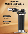 Pro Grade Butane Torch Kit With 16 Pieces, Cordless Soldering Iron, Metal construction, adjustable torch settings, premium build