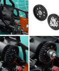 40 Tooth Spur Gear And Slipper Clutch Eliminator Upgrade For One Eighth HPI Savage RC Cars with hardened steel main gear and aluminum housing