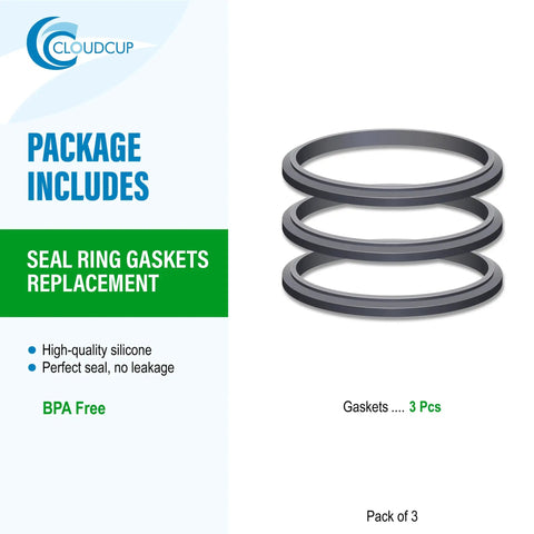 Gasket Seal Ring Replacement For Blenders 900 Series 600W And 900W, showing pack of three gray silicone rings
