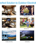 Heavy Duty 1500W Power Inverter Converts 12 Volt DC To 110 Volt AC for RV life, emergency, office use, barbecues, long journeys, and camping.