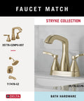 Stryke Collection champagne bronze faucet set for bathroom, includes taps and showerhead, displayed with code 25776-CZ-PR-MPU.