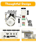 Electric Brushless Servo Motor With Controller 600W Industrial Sewing Machine Servo Motor 4500 RPM High Torque Beefy Performance Split Motor For Durable Garment Crafting And Precision Stitching Up To 100 Stitches Per Minute, front view showing 110V power plug and speed controls.