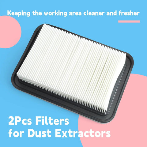 2 Pack W107418351 Filter Replacement For Makita VC4210 Dust Extractor, Works With Milwaukee 8960-20 And Mirka DE-1230-PC Vacuums
