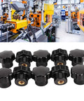 7 Star Soft Knob Holder With Brass Core For Machine Tools, Easy Grip Knob Holder For 6mm Thread, Pro Grade Workshop Gear Pack Of 10, Durable Smooth Surface, Ergonomic And Practical black 6mm brass-core knobs for machine tools