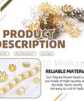 Assorted gold, bronze, silver flower bead caps from 2100Pcs Flower Bead Caps And Spacers Set 4 Sizes Hollow Filigree End Caps For Jewelry Making