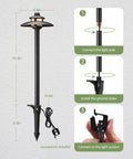 3CCT Low Voltage Landscape Path Lights With Adjustable 2700K 3000K 4000K Color Temps 12V 3.87W Outdoor Walkway Lighting installation guide