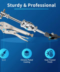 Heavy Duty Locking Pliers And Vise Grip Slide Hammer Puller Set For Fastener Removal And Body Work 9.8 Inch Pliers And 2 Pound Hammer