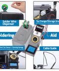 Pro Grade Precision Soldering Station With Auto Calibration And Tilt Screen C210 And C245 Compatible Iron Kit components close-up