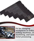 Pro Series Fifty Eight Piece Seven Sixteenths Inch T Slot Clamping Kit with hardened threaded studs and metal lathe