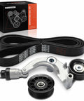 Honda HRV Serpentine Belt Drive Kit With Tensioner Replacement For 2016 Through 2020 1.8L Models Includes Serpentine Belt Tensioner And Tensioner Pulley Plug And Play, belt and pulleys