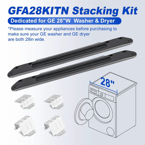Patented 28 Inch Washer Dryer Stacking Kit For Front Load Laundry GE Compatible Bracket Patent No D1011172 diagram