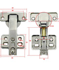 Heavy Duty Blind Corner Stollen Hinges With Smooth Hydraulic Soft Close Damper 95 Degree Angle 35mm Cup dimensions and details.