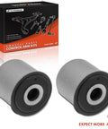 Front Track Bar Bushing Set for Jeep Grand Cherokee WJ 1999 to 2004, Panhard Bar Bushings for Front Left and Right Sides, Driver and Passenger, Direct Replacement, Metal and Rubber Construction with Polished Rustproof Finish, 2 Pack. Two gray metal and rubber bushings with box