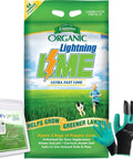 Lightning Lime Fast Acting Soil pH Lime For Lawns And Gardens 30 Lb Bag with soil test strips and claw garden gloves