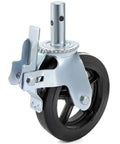 Heavy Duty Iron Core Swivel Casters 8 Inch Set Of Four With Dual Locking Brakes Tough As Nails Polyurethane Treads 1100 Lbs Load Each smooth swivel caster with dual locking brake