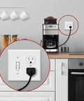 Combo Toggle Switch And Duplex Outlet Wall Plate Cover For 2-Gang, 4.5 By 4.57 Inches, White Polycarbonate Thermoplastic in kitchen