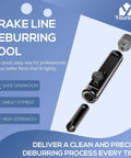 Rimming And Deburring Tool For 3/16 To 1/2 Inch Tubing Inside And Outside Deburr showcased on blue background