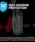 Side view of MX Passive Earmuffs For Reliable Noise Reduction 30 SNR 23 NRR Helmet Compatible Durable Ear Protection