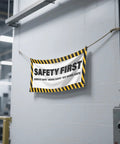 Safety First Banner 2 Pack Arrive At Work Go Home Safe Sign With Grommets 4 By 2 Feet Polyester Fade Resistant Caution Warning Signage