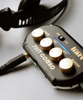 Just Combo Podcast Mini 3 Channel Audio Mixer With Stereo Bluetooth Mic Input USB Audio Out And Dual Outputs in black